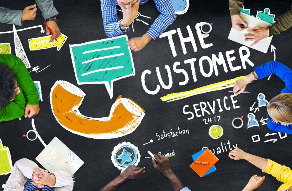 Customer service brainstorm graphic