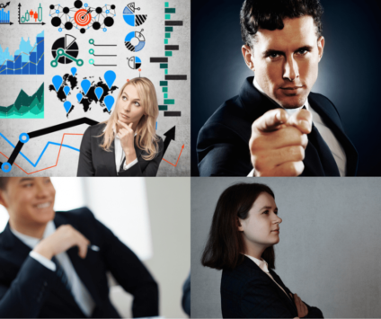 montage of business people