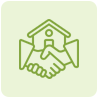 handshake and house icon